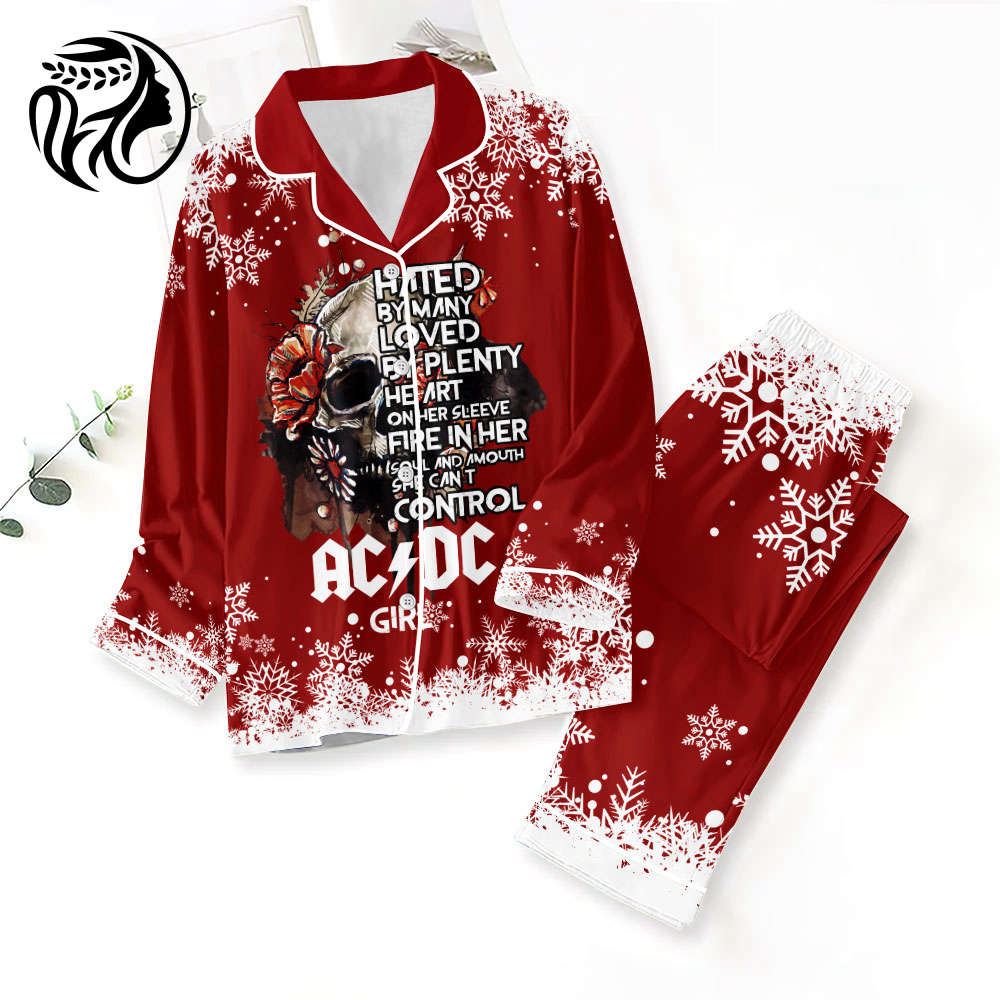 AC/DC Button Down Pajamas Set –  ANHNV 3040