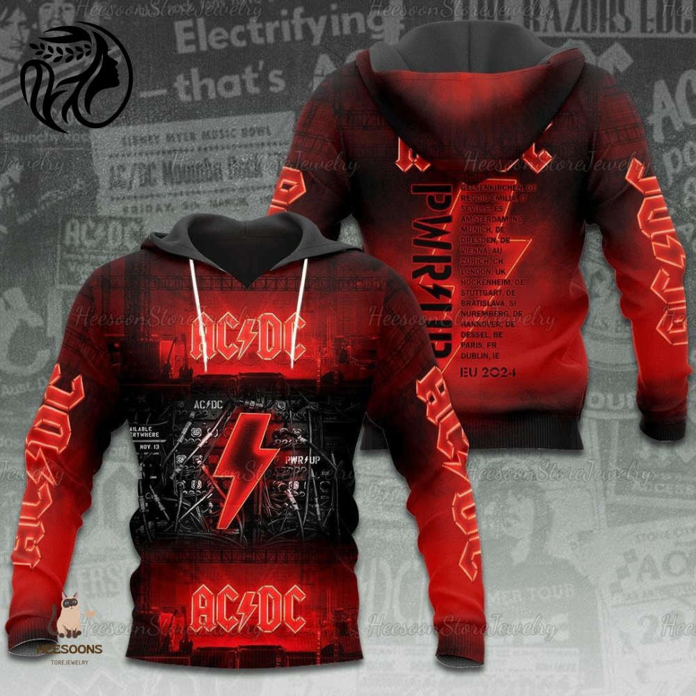 AC DC Band Hoodies & Power Up Tour Merch: Unisex Aesthetic Hoodies & World Tour Shirts