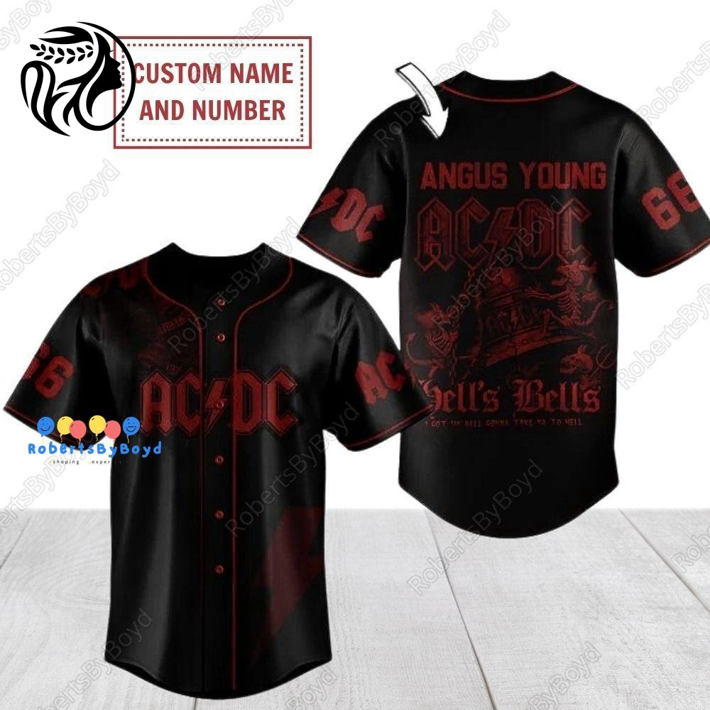 ACDC Baseball Jersey: Rock And Roll Fan Gift - Personalized Shirt for ACDC Fans