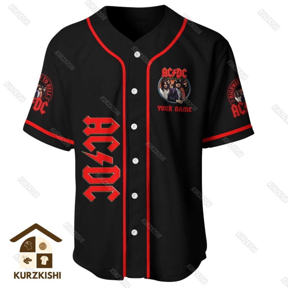 ACDC Pwr Up Baseball Shirt – Personalized Band Jersey for Power Up Tour – ACDC Tour Shirt