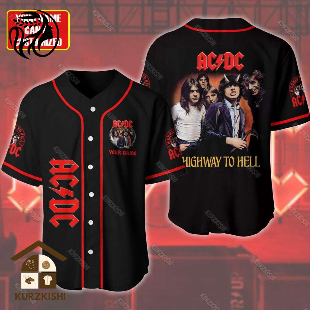 ACDC Pwr Up Baseball Shirt – Personalized Band Jersey for Power Up Tour – ACDC Tour Shirt