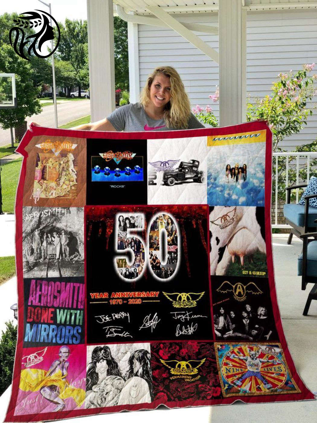 Aerosmith 50 Years: 1970-2020 Fan Quilt Blanket – Celebrate the Iconic Band with this Limited Edition Keepsake! Aerosmith 50 Years: 1970-2020 Fan Quilt Blanket – Celebrate the Iconic Band with this Limited Edition Keepsake!