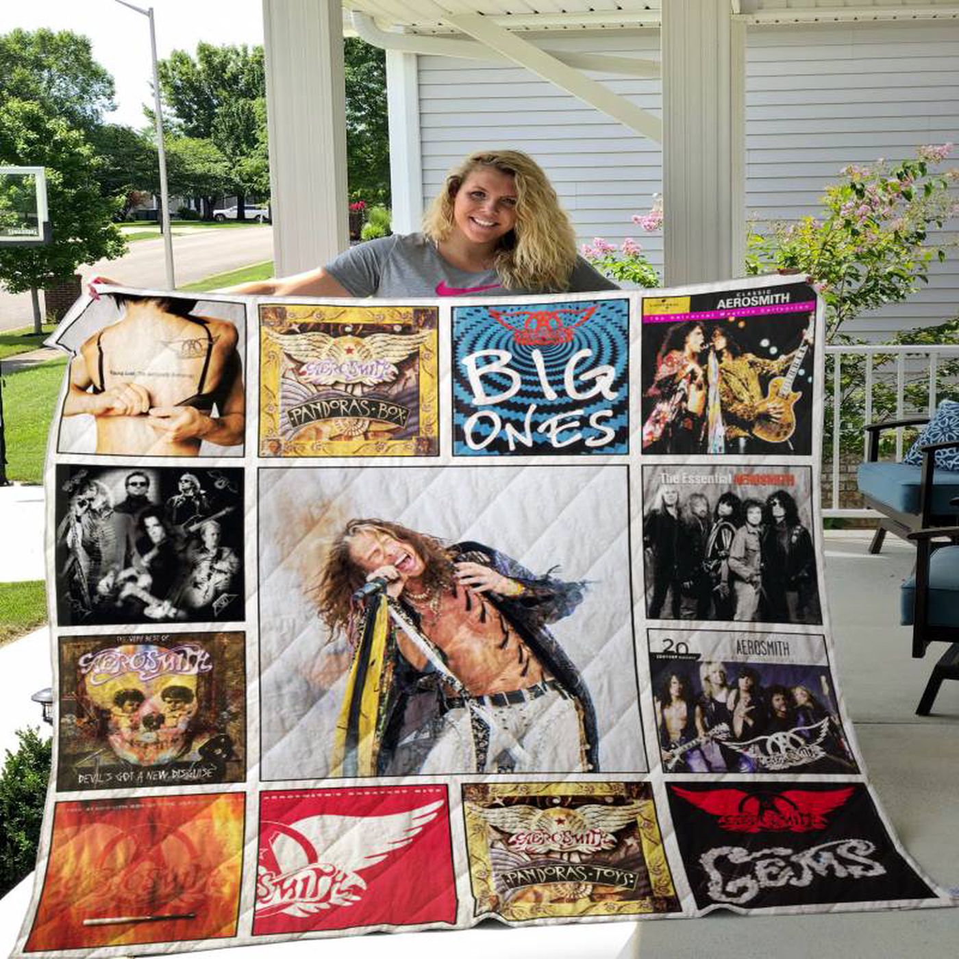 Rock out with Aerosmith s Steven Tyler Quilt Blanket – A Must-Have Rock n Roll Home Decor! Rock out with Aerosmith s Steven Tyler Quilt Blanket – A Must-Have Rock n Roll Home Decor!