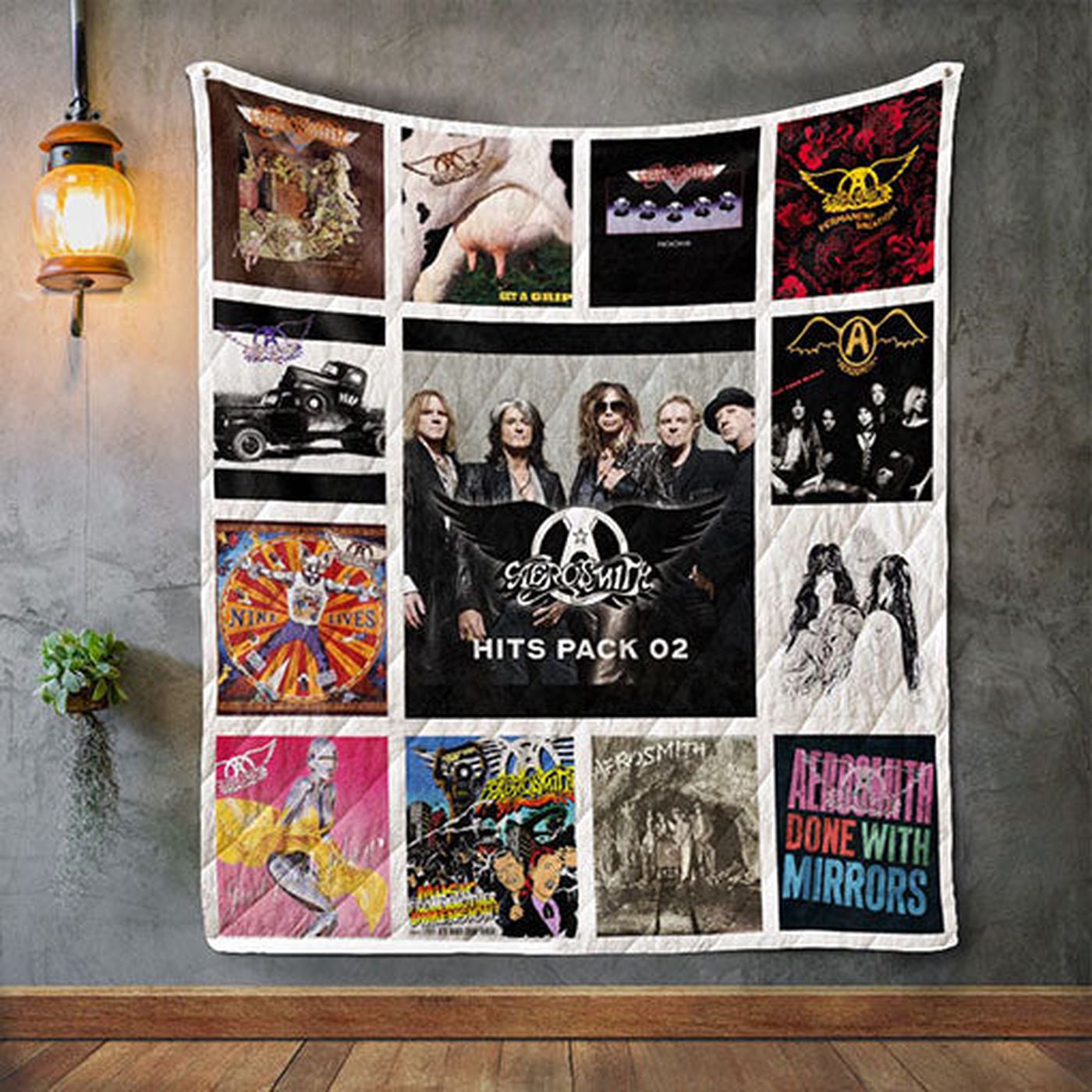 Rock Your Décor: Aerosmith Album Covers Quilt Blanket – Iconic Music Memorabilia for Ultimate Fans!
