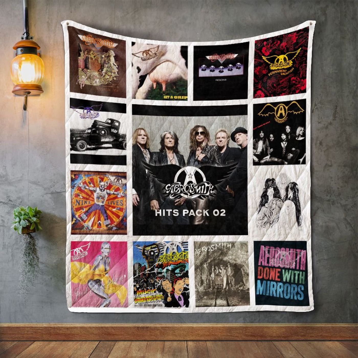 Aerosmith Album Covers Quilt Blanket: Perfect Christmas Gift for Music Lovers!
