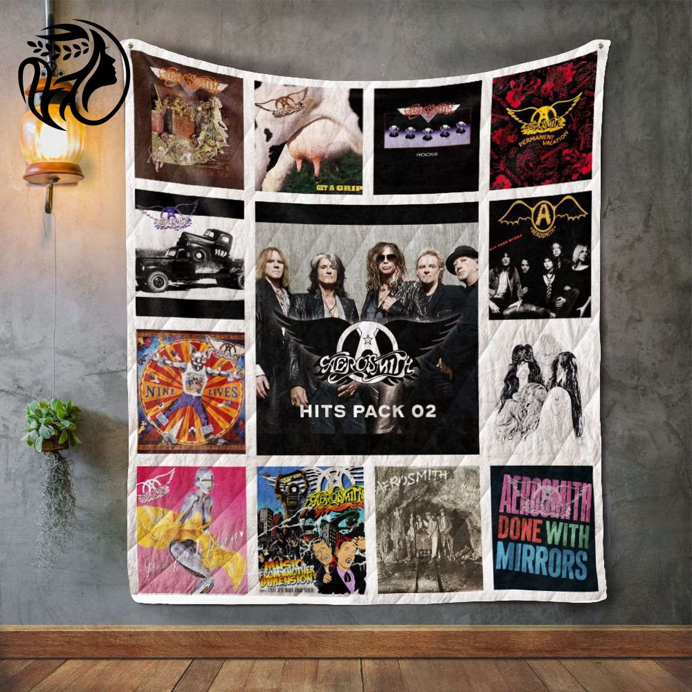 Aerosmith Album Covers Quilt Blanket: Perfect Christmas Gift for Music Lovers!
