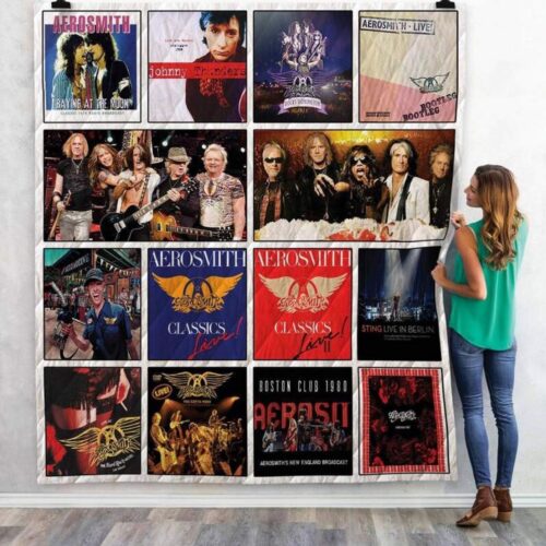 Aerosmith Album Music Band Quilt Blanket: Thank You For The Memories! Perfect Gift for Fans – 8K859 Lover