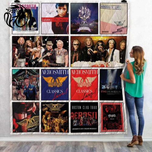Aerosmith Album Music Band Quilt Blanket: Thank You For The Memories! Perfect Gift for Fans – 8K859 Lover