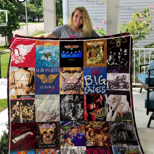 Aerosmith Albums Cover Poster Quilt Blanket Ver 2: Rock-Inspired Comfort for Music Lovers