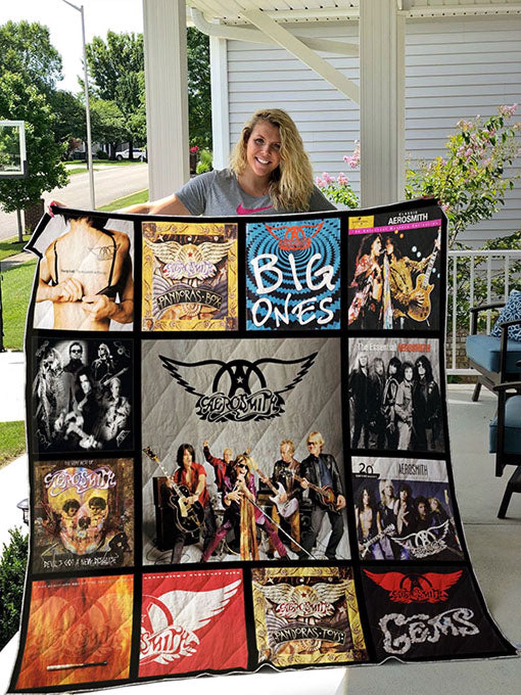 Rock Out with Aerosmith: New Arrival Quilt Blanket – Complication Albums Collection Rock Out with Aerosmith: New Arrival Quilt Blanket – Complication Albums Collection