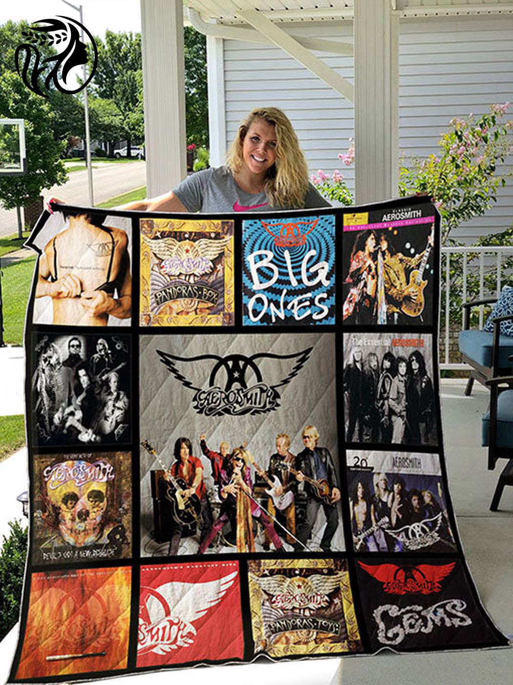 Rock Out with Aerosmith: New Arrival Quilt Blanket – Complication Albums Collection Rock Out with Aerosmith: New Arrival Quilt Blanket – Complication Albums Collection