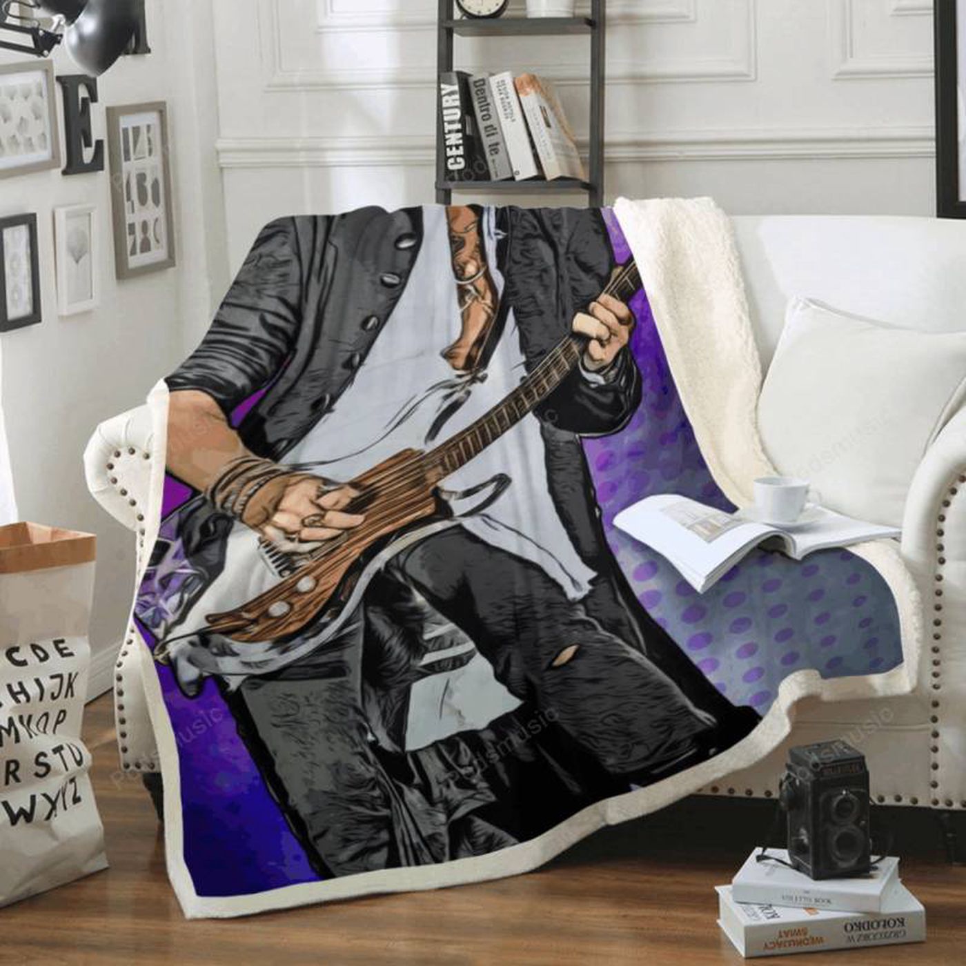 Aerosmith Guitarist Sherpa Fleece Blanket – Music Art for Fans Limited Edition