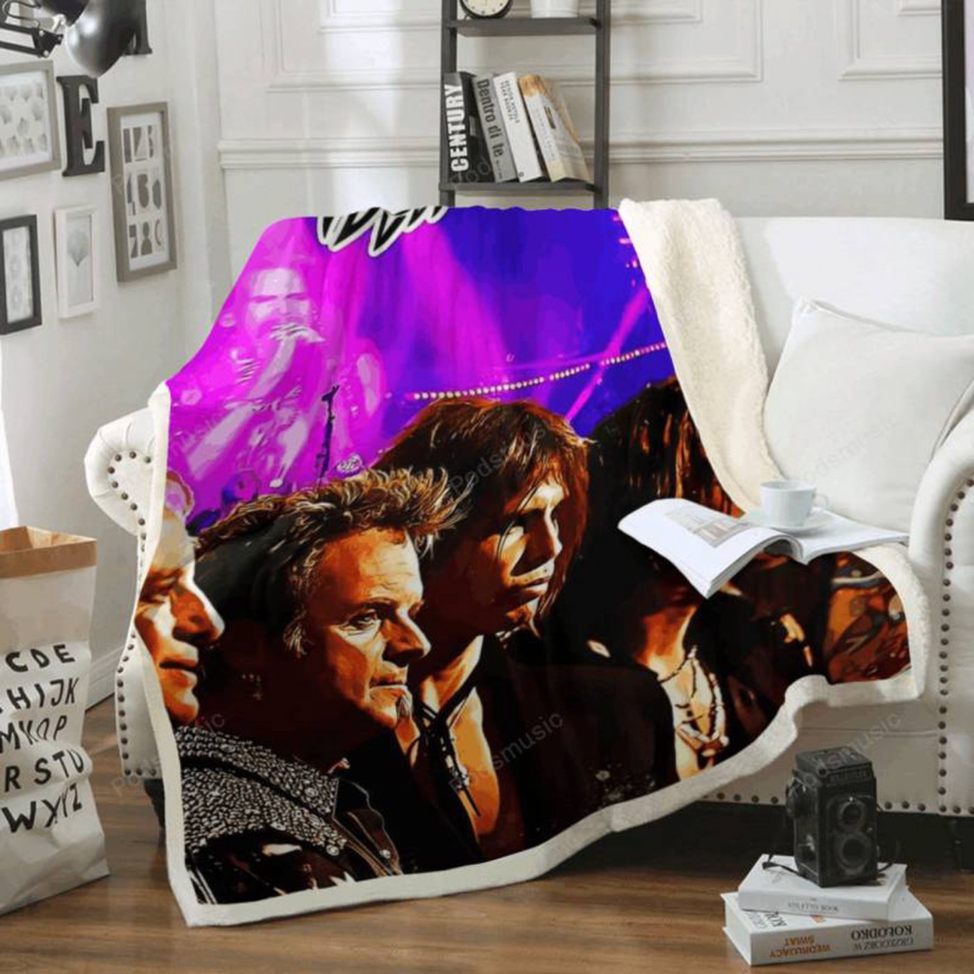 Aerosmith Music Art Sherpa Fleece Blanket: Perfect for Fans Cozy & Stylish