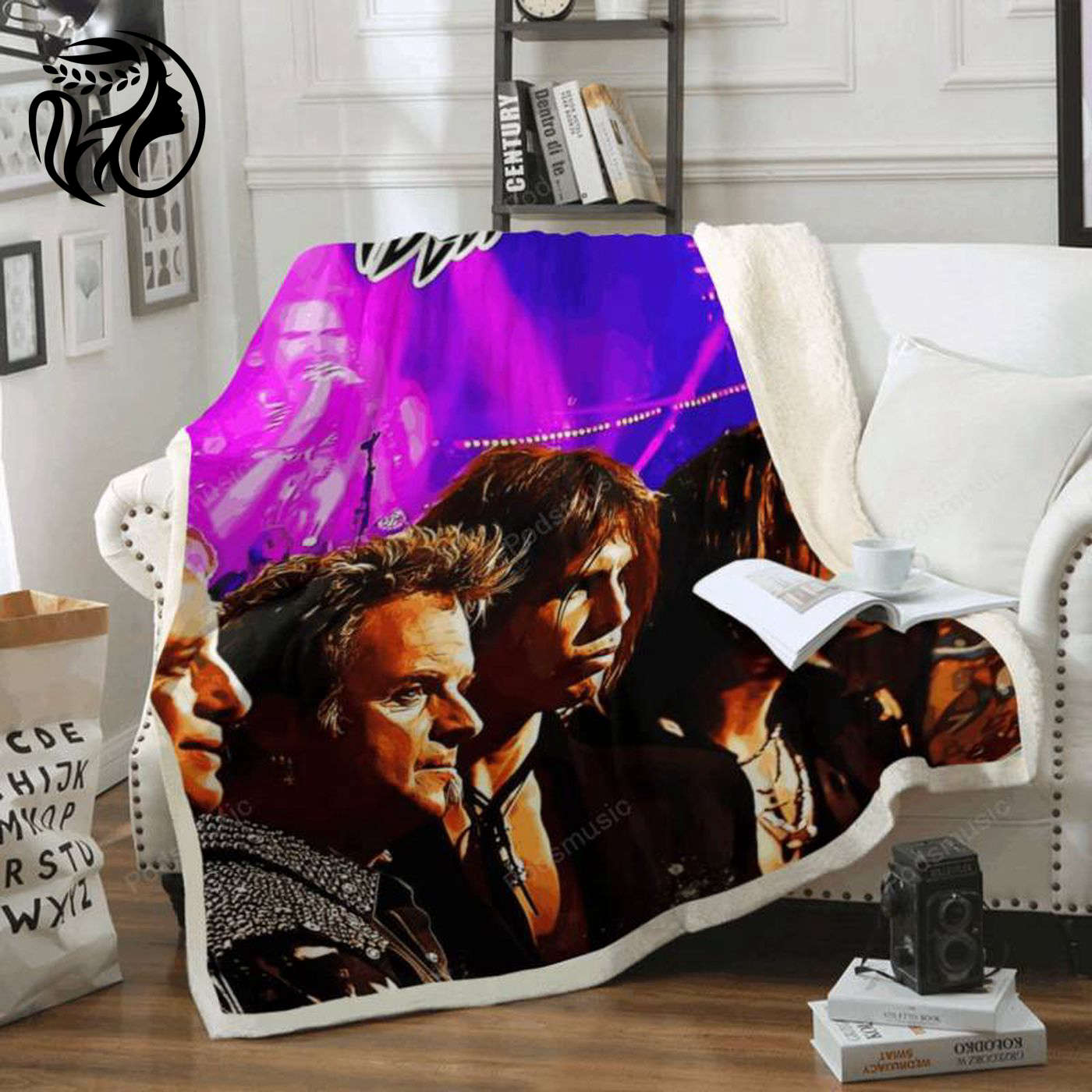 Aerosmith Music Art Sherpa Fleece Blanket: Perfect for Fans Cozy & Stylish
