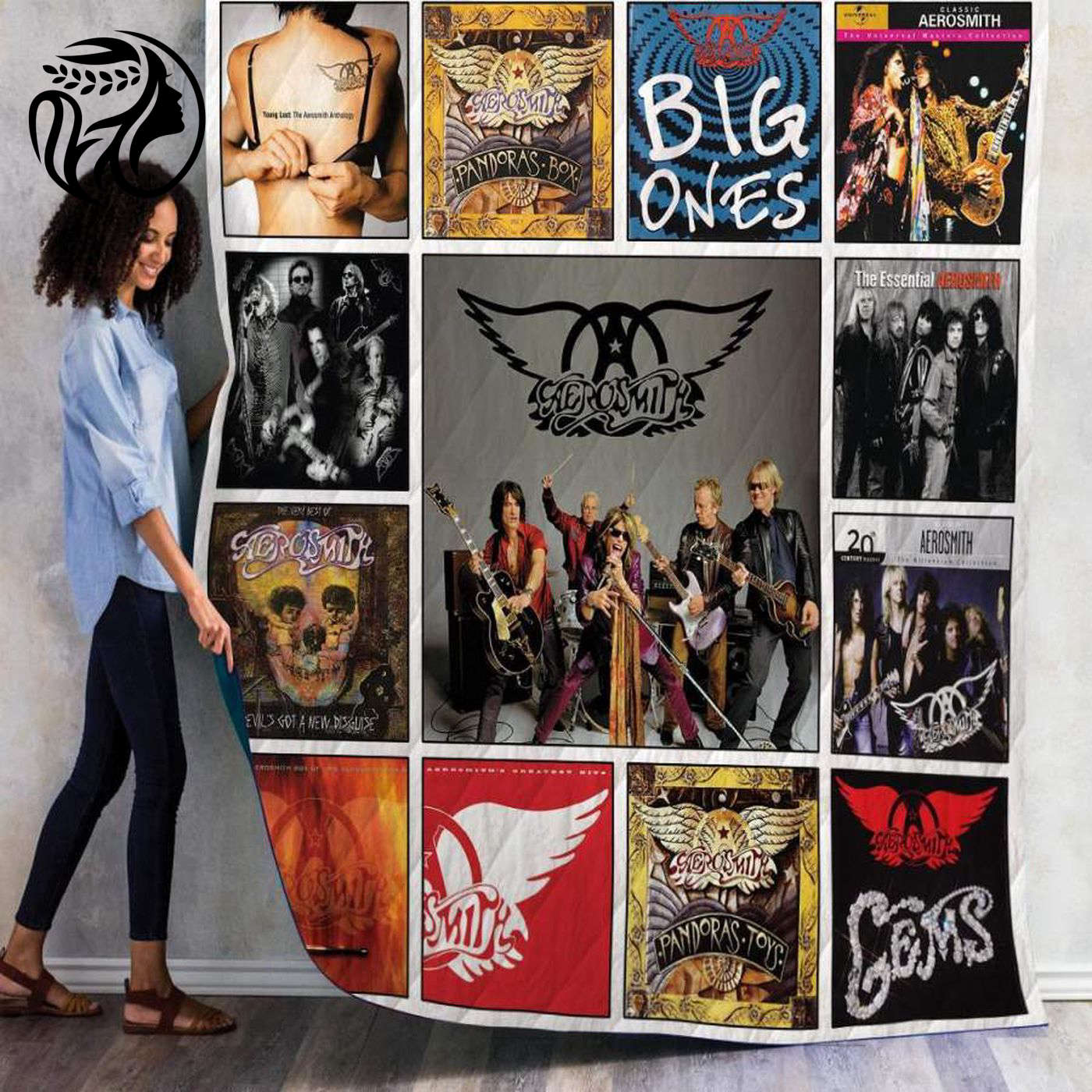 Aerosmith Quilt Blanket EU0417N: Rock Your Nights with this Stylish & Cozy Bedspread