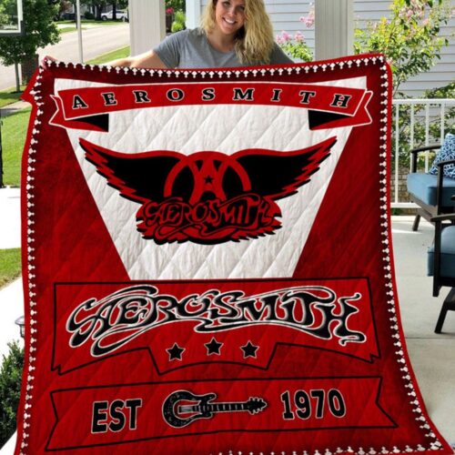 Aerosmith Quilt Blanket: Perfect for Music Rock And Roll Fans – Rock And Roll Music Band Quilt Musial Blanket