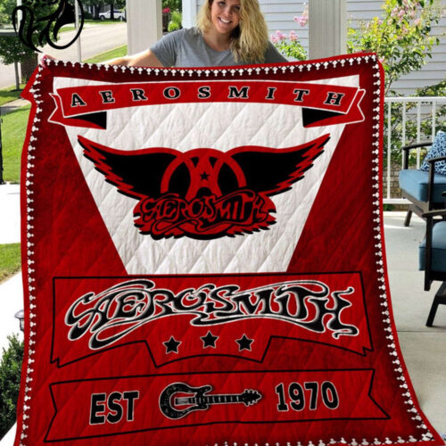 Aerosmith Quilt Blanket: Perfect for Music Rock And Roll Fans – Rock And Roll Music Band Quilt Musial Blanket
