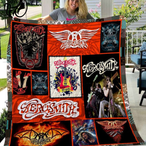 Aerosmith Rock Band Fan Gift: Logo Quilt Blanket for Ultimate Aerosmith Fans