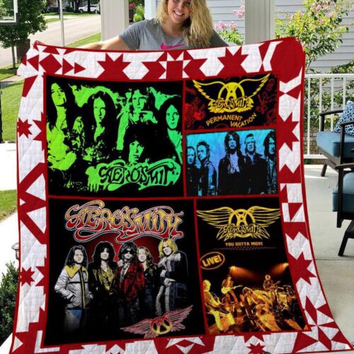 Rock out with Aerosmith: Quilt Blanket Comforter (M00399-Lan1) – Perfect for Music Lovers!