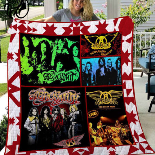Rock out with Aerosmith: Quilt Blanket Comforter (M00399-Lan1) – Perfect for Music Lovers!