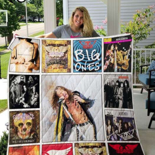 Rock in Style with Aerosmith Steven Tyler 3D Quilt Fleece Blanket – Cozy Music Memorabilia