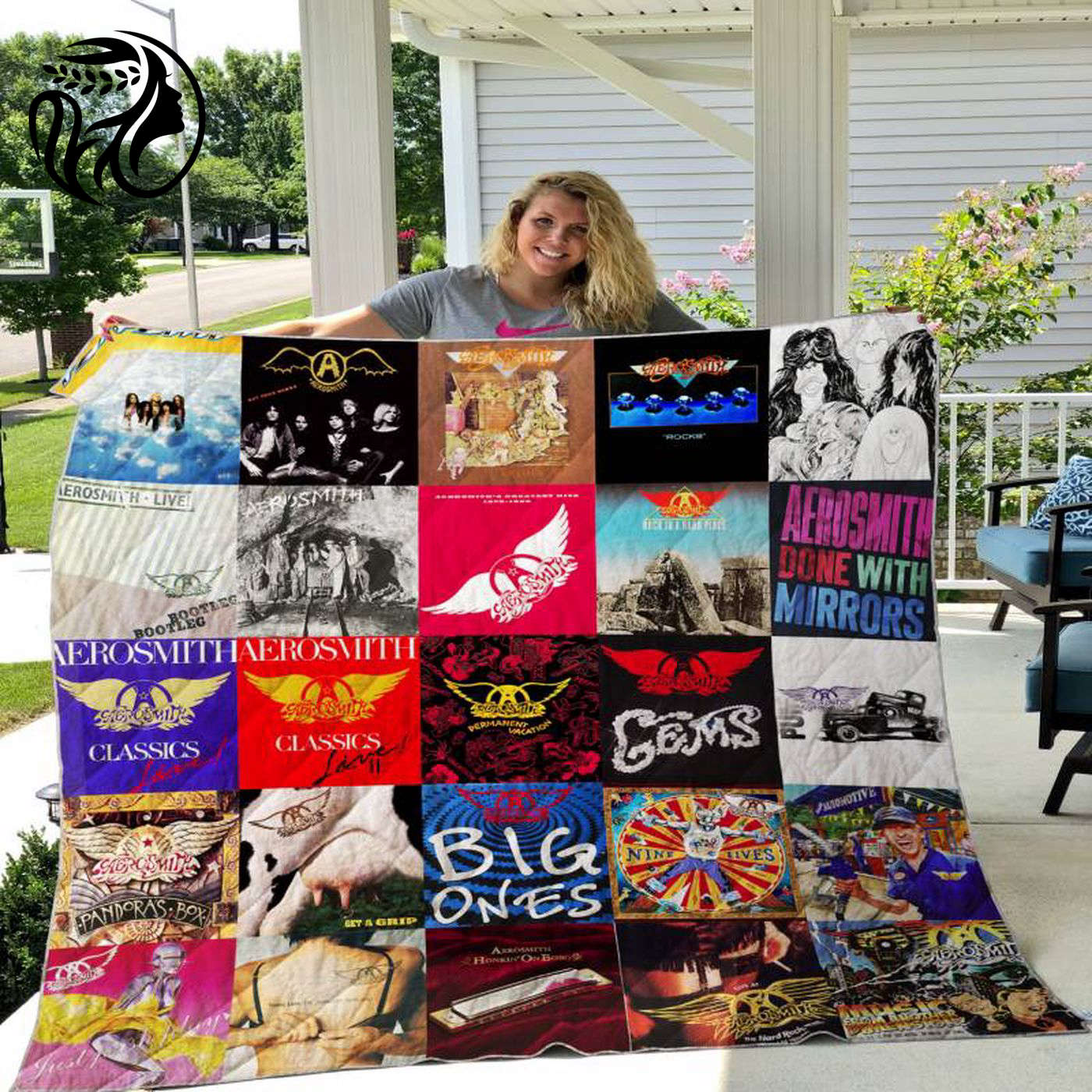 Aerosmith Style 2 Album Covers Quilt Blanket: Rock Your Décor with Iconic Music Art!