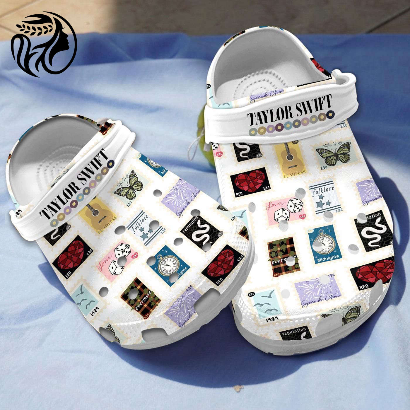 Stylish Taylor Swift Clogs with Album Stamps – Perfect for Swifties Limited Edition Collection