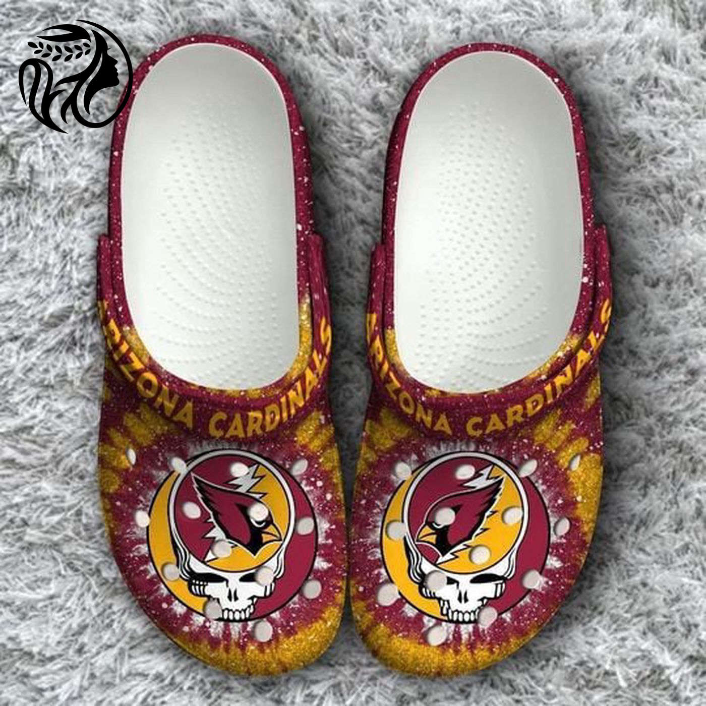 Arizona Cardinals Grateful Dead Tie Dye Crocs Classic Clogs Shoes