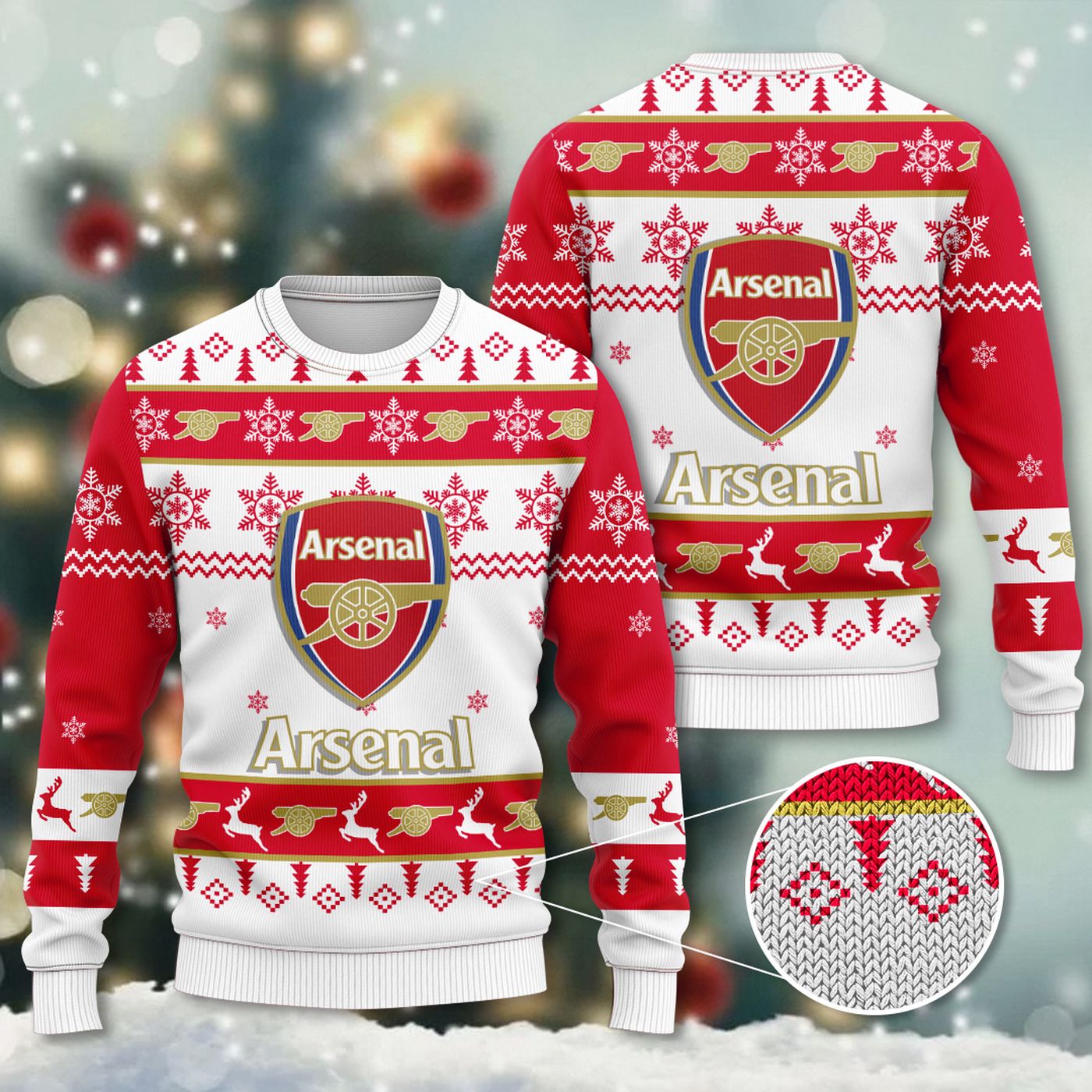 Arsenal 3D Ugly Sweater  – Gift for Women –  – Gift for Women for Men Women Christmas Day