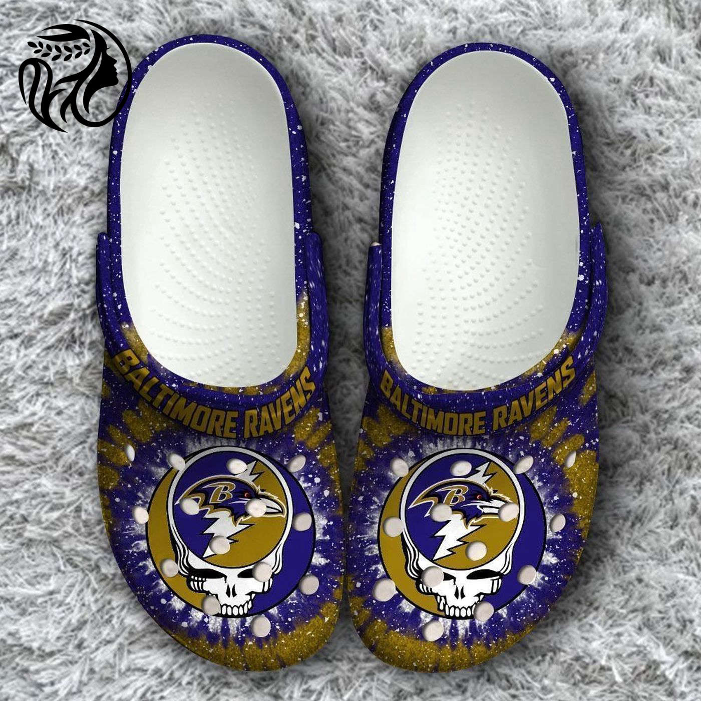 Baltimore Ravens Grateful Dead Unisex Classic Clogs For Fans Unisex Gifts 2024