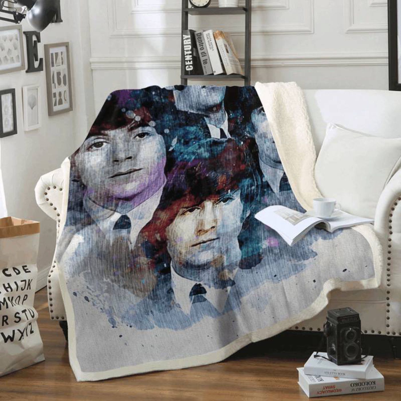 Beatles Band Pop Art Fleece Blanket: Celebrate The Beatles with this Cozy Must-Have!