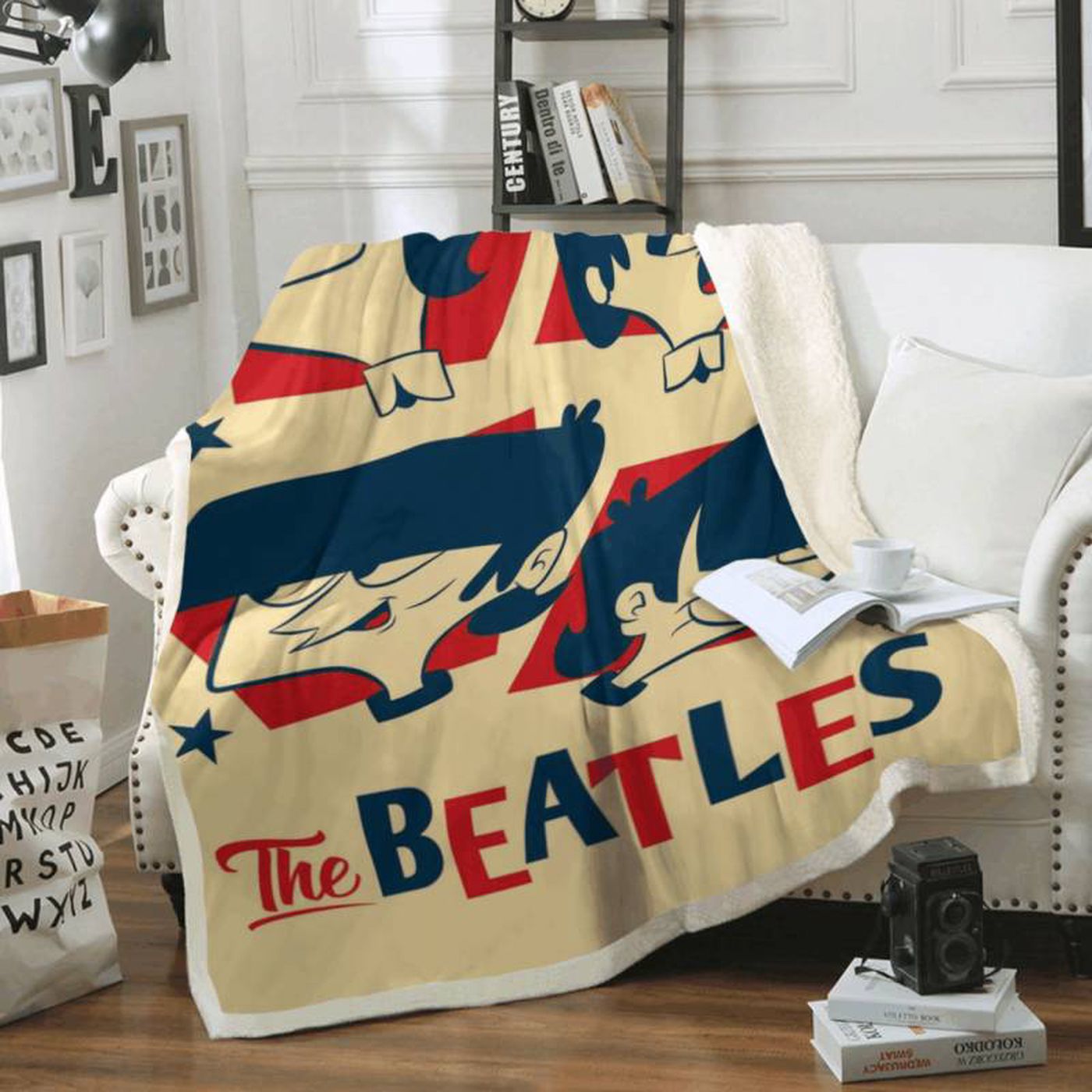 Beatles Band Fleece Blanket – Official English Rock Band Art for Fans