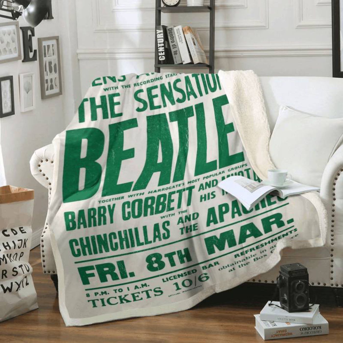 Beatles In Concert 1963 Fleece Blanket – Relive the Beatles Legend with English Music Memorabilia