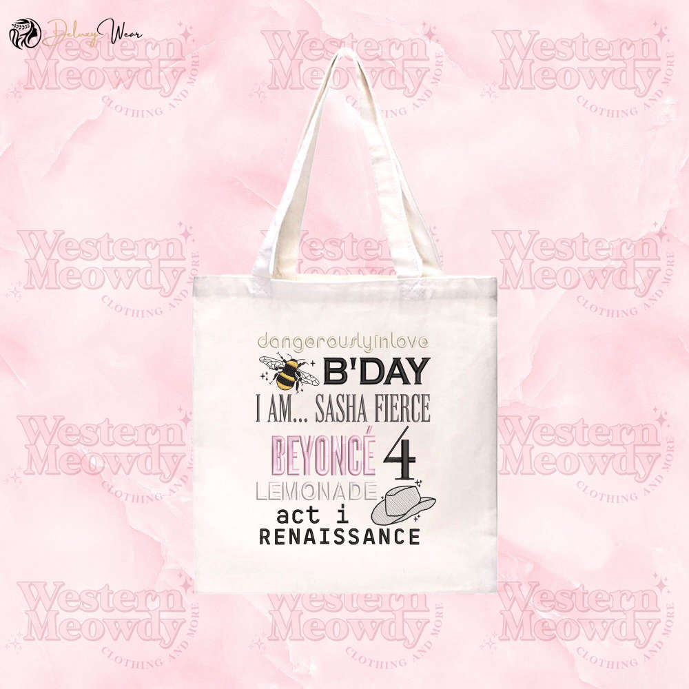 Beyoncé Albums – Embroidered Tote
