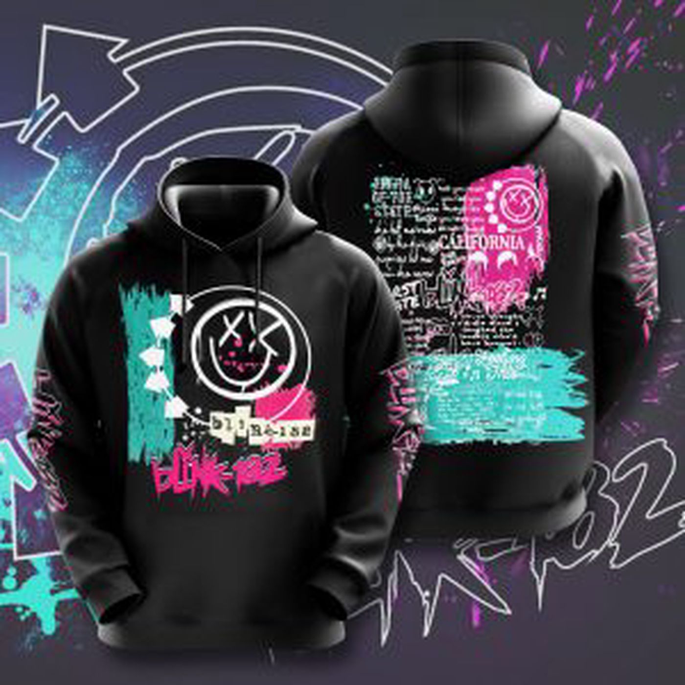 Blink-182 3D T-Shirt Sweatshirt & Hoodie Gift: Unique 3D Design for Fans