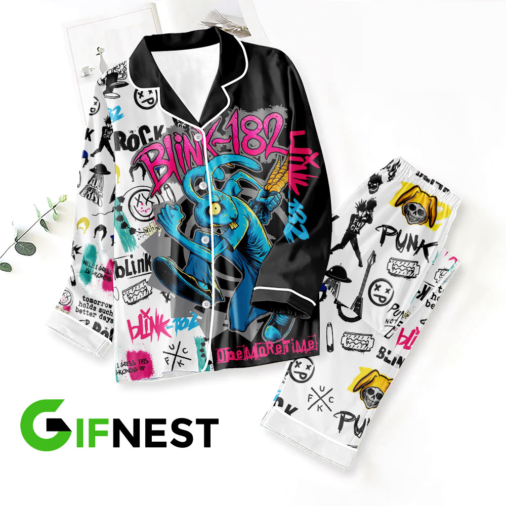 Blink-182 Button Down Pajamas Set –  VANDH 1264