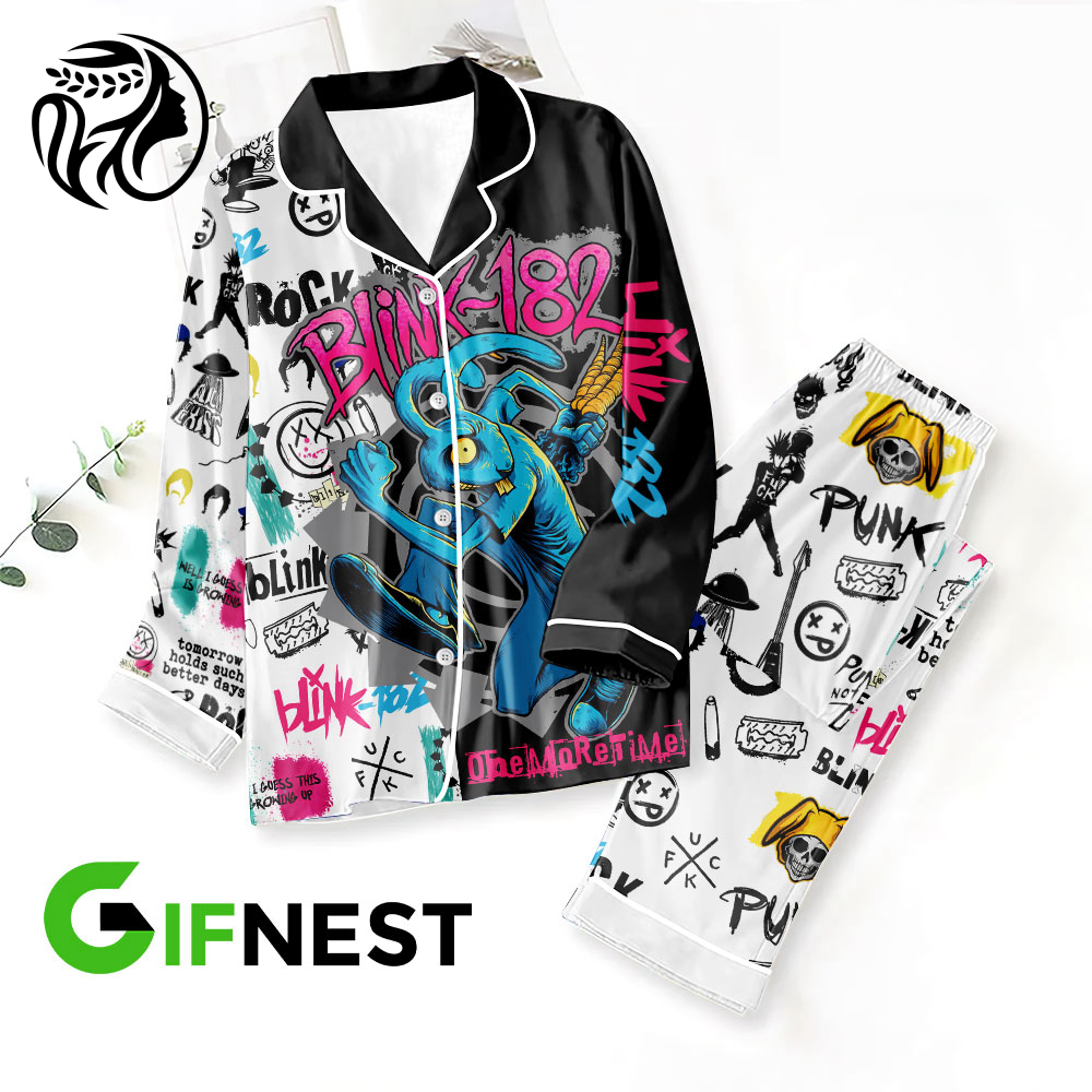 Blink-182 Button Down Pajamas Set –  VANDH 1264
