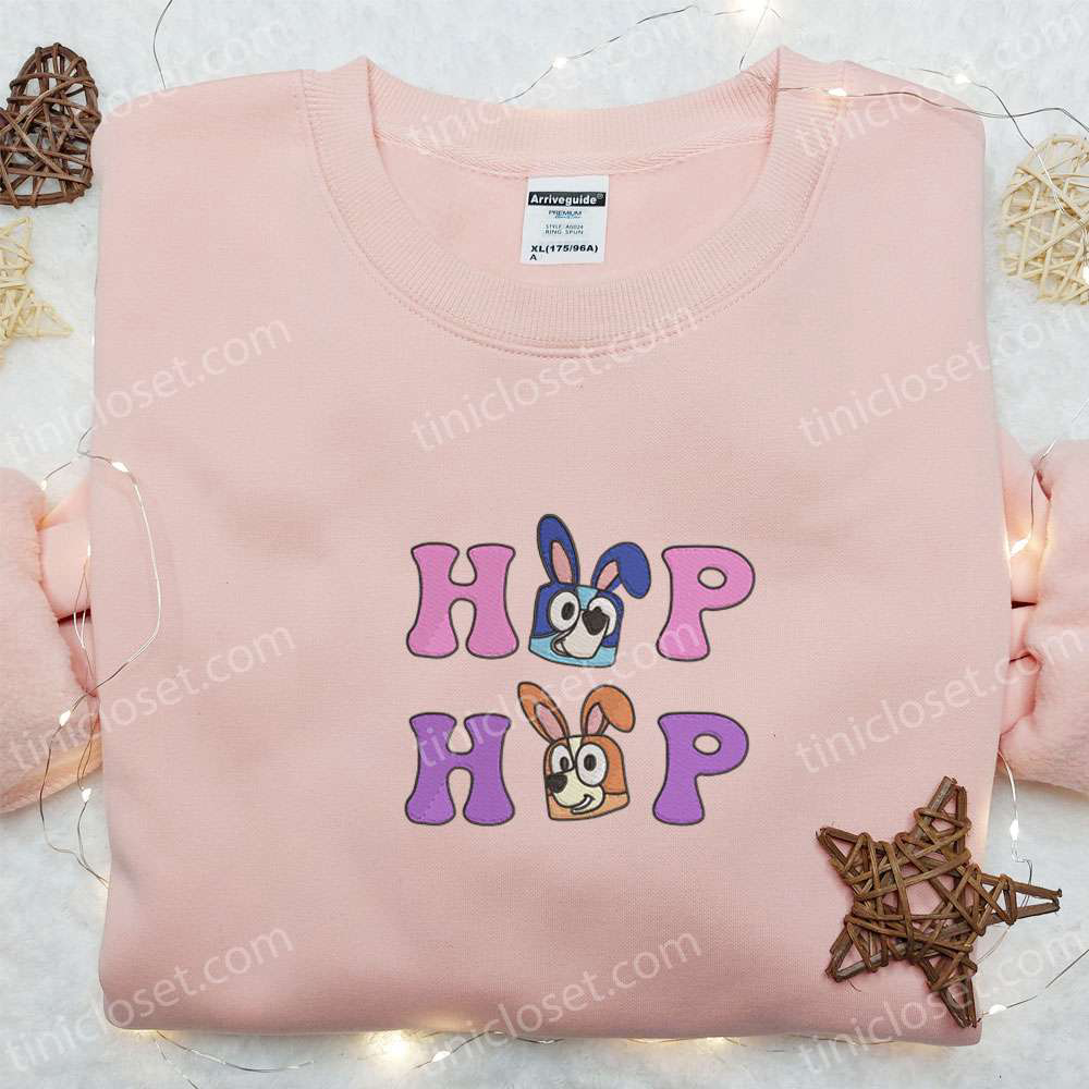 Bluey and Bingo Hop Hop Shirt & Thanksgiving Hoodie: Best Holiday Gift Idea