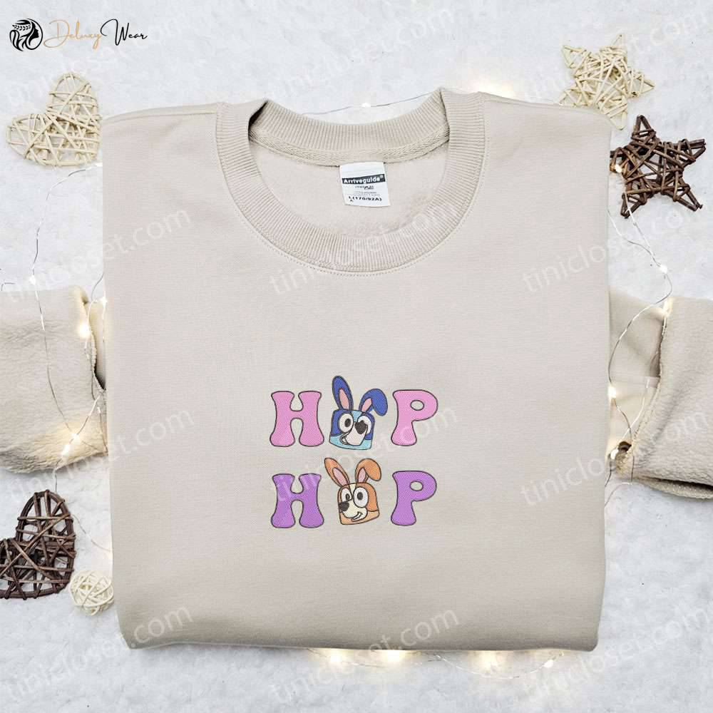 Bluey and Bingo Hop Hop Shirt & Thanksgiving Hoodie: Best Holiday Gift Idea