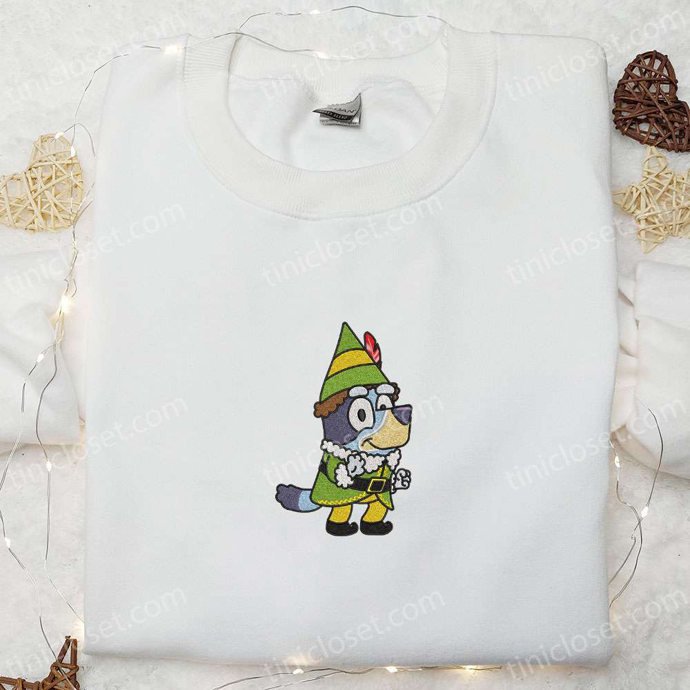 Bluey Christmas Elf Shirt & Cartoon Hoodie: Perfect Holiday Gift Idea Bluey Christmas Elf Shirt & Cartoon Hoodie: Perfect Holiday Gift Idea