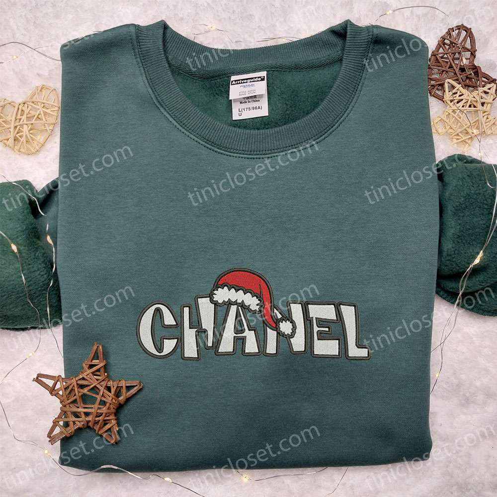 Chic Chanel Christmas Hat Cake Shirt & Hoodie: Perfect Family Gifts