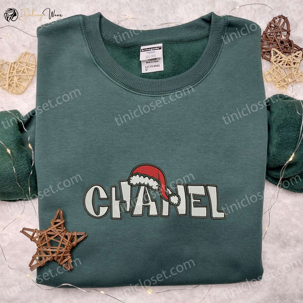 Chic Chanel Christmas Hat Cake Shirt & Hoodie: Perfect Family Gifts