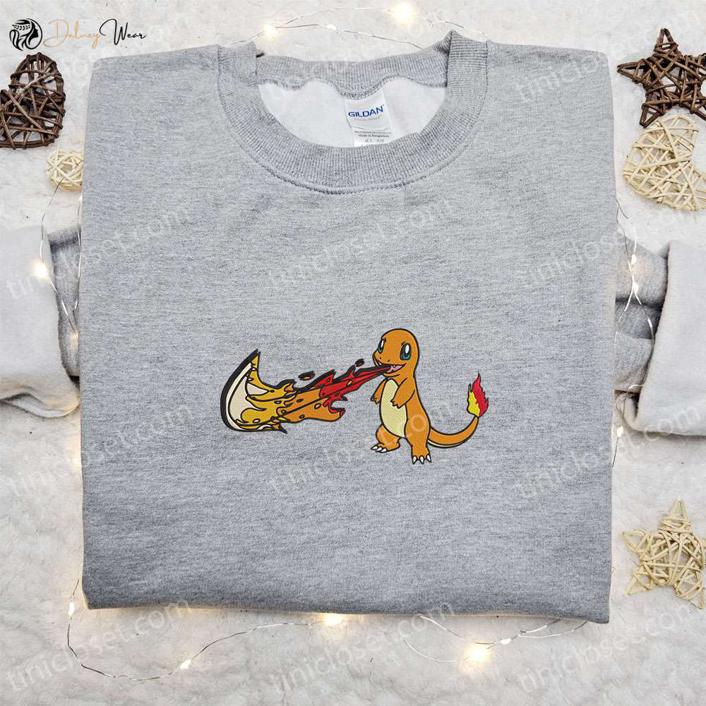 Charmander x Nike Swoosh Shirt & Pokemon Anime Hoodie: Best Family Gifts!