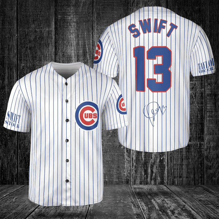 Chicago Cubs Taylor Swift Fan Baseball Jersey Gift for Men Dad Chicago Cubs Taylor Swift Fan Baseball Jersey Gift for Men Dad