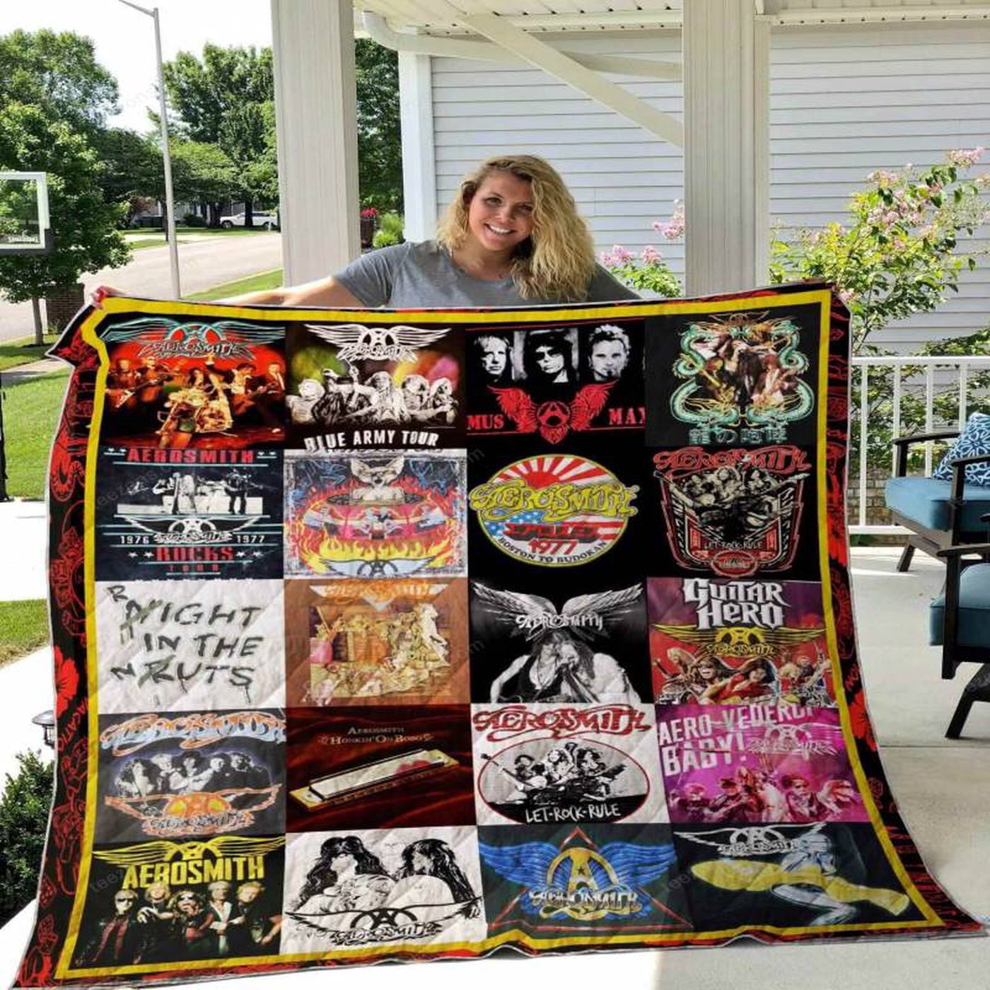 Stay Warm in Style with CM Aerosmith Blanket TH0309 Quilt – Premium Quality Rock Band Inspired Bedding