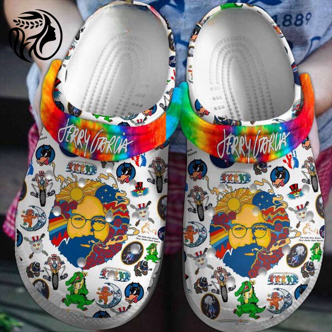 Colorful Design Grateful Dead Music Clogs For Fans