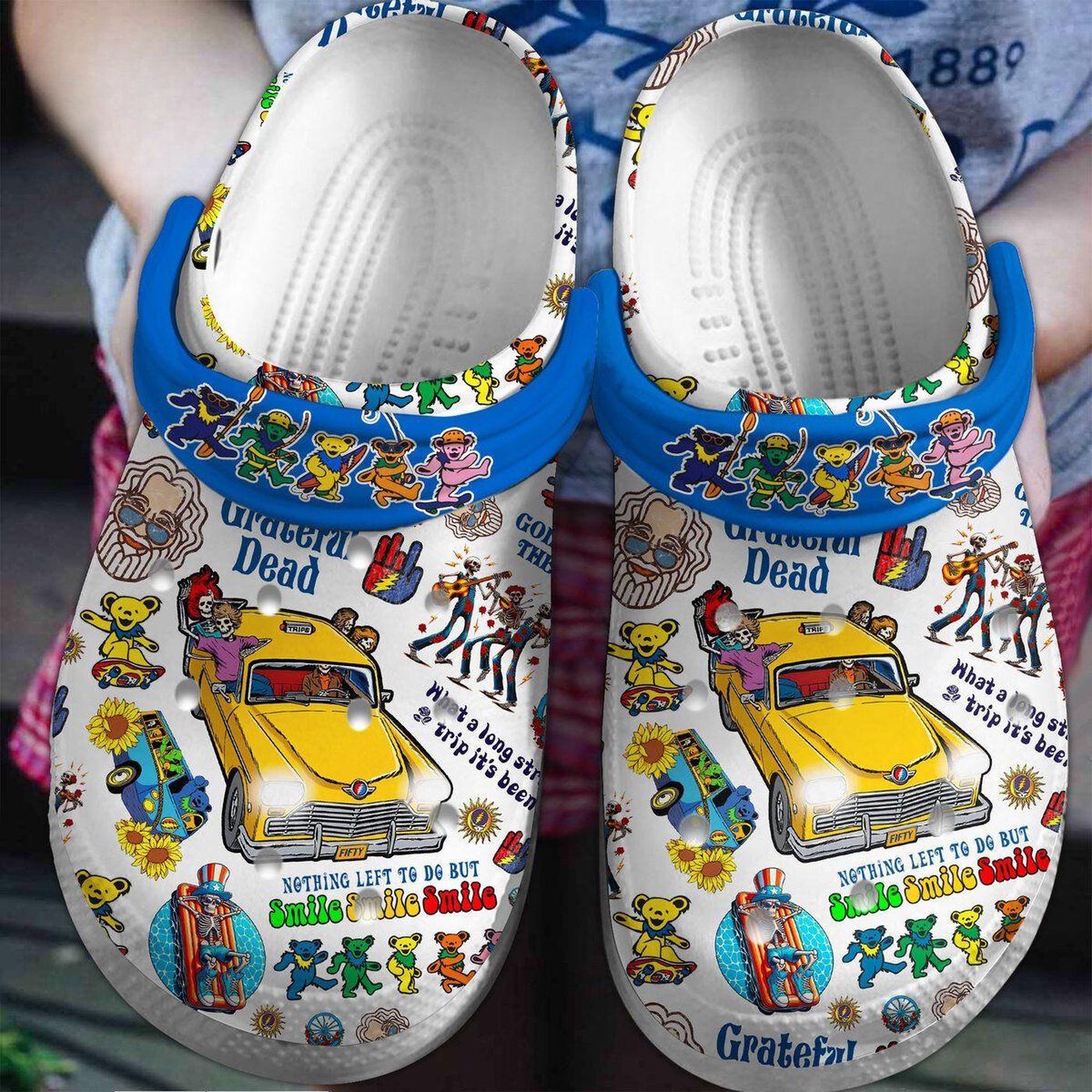 Comfortable And Stylish Grateful Dead Music Clogs, Unique Gift For Fans