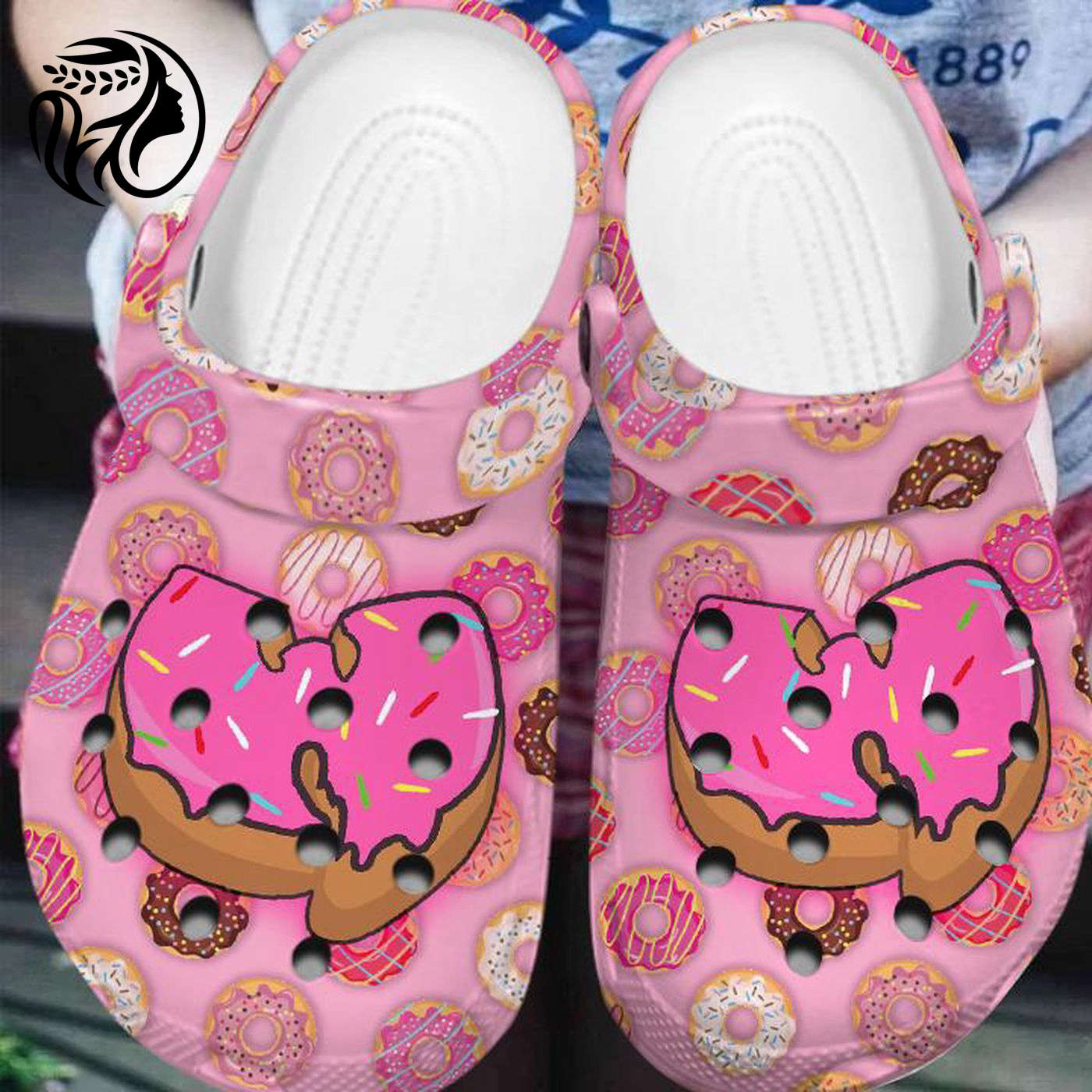 Creative Wu-Tang Clan Pink Donut Logo Clogs Shoes, Gift For Fans Of Wu-Tang Clan Slippers