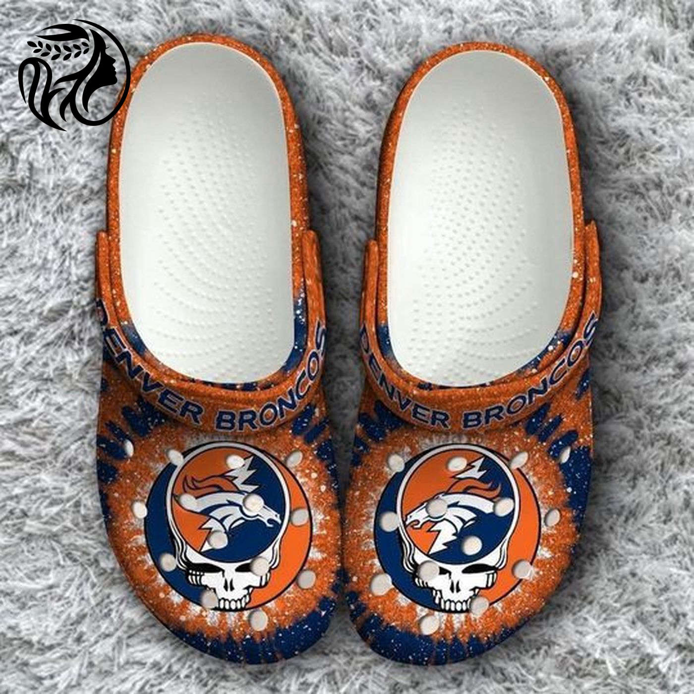 Denver Broncos Grateful Dead Pattern Crocs Classic Clogs Shoes – AOP Clog