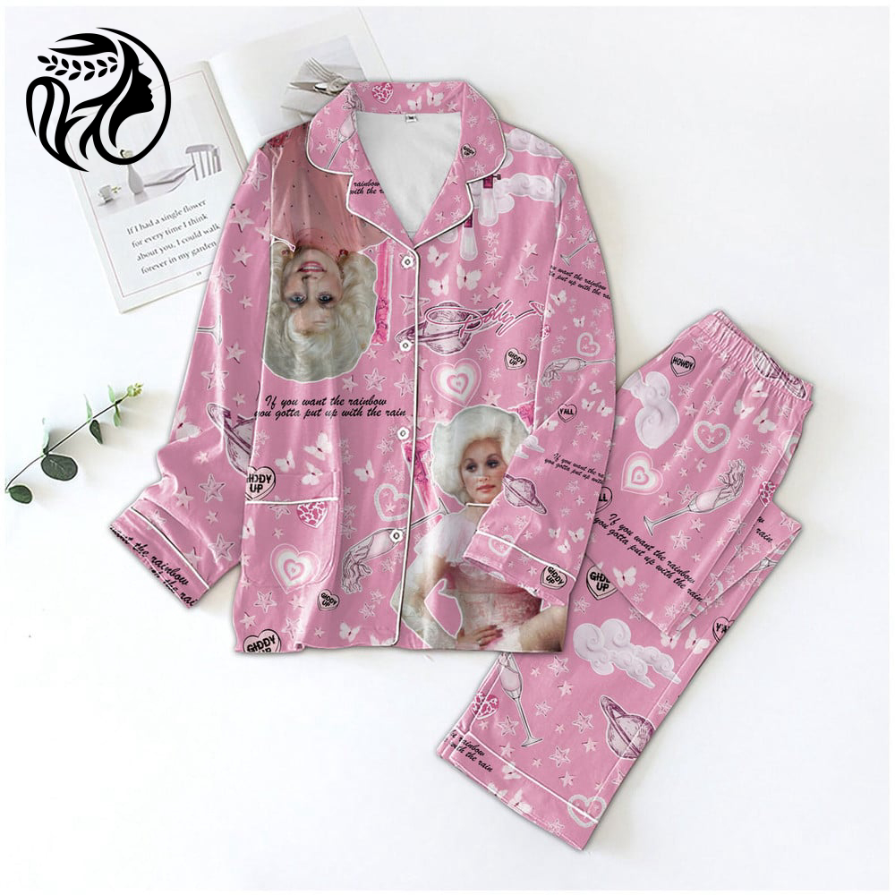 Dolly Parton Button Down Pajamas Set –  Gift for Women – Christmas Gift